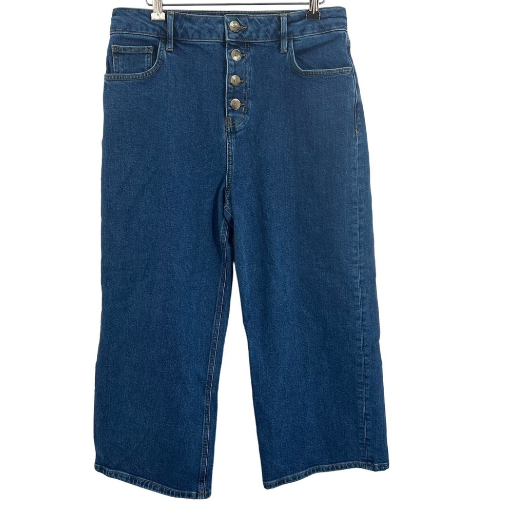 Boden Wide Leg Jean 10 Button Fly‎ Denim 25" Inseam